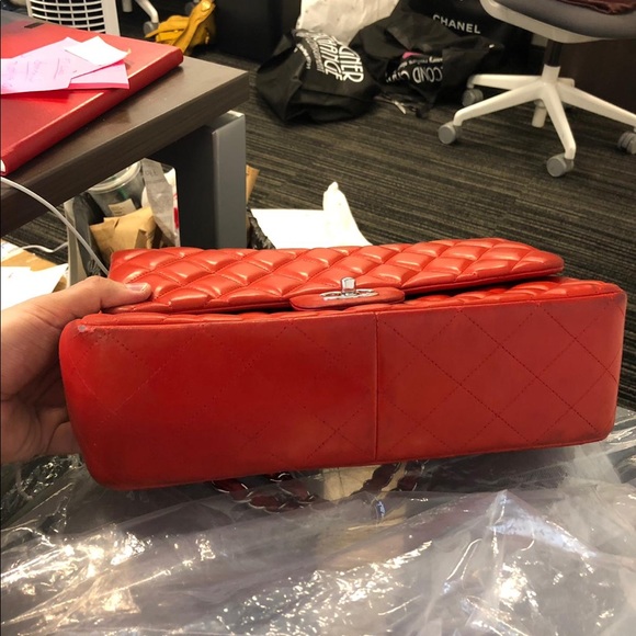 Lambskin quilted jumbo double flap bag - Picture 2 of 4